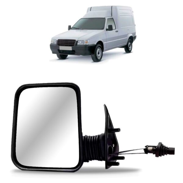 Retrovisor Fiorino 1997 1998 99 00 01 02 A 2010 Com Controle Lado Esquerdo