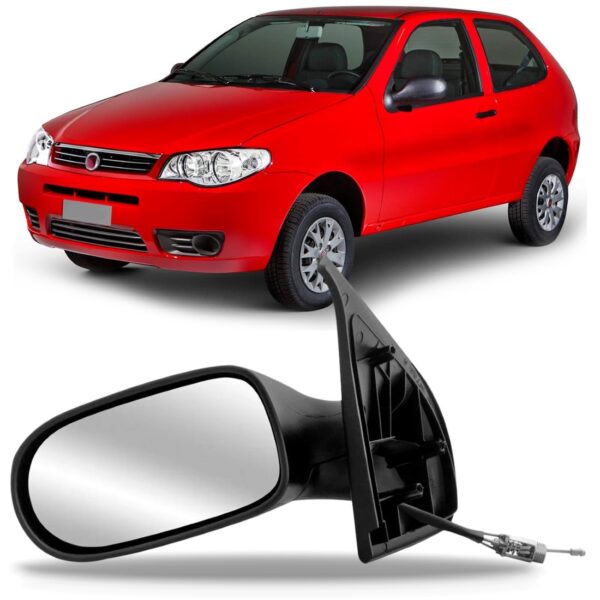 Retrovisor Palio 2 Portas 2008 2009 2010 2011 Com Controle Lado Esquerdo