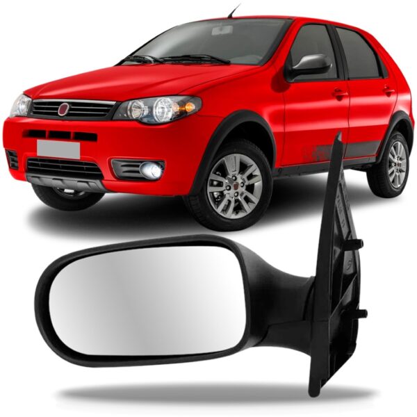 Retrovisor Palio 4 Portas 2008 2009 2010 2011 Sem Controle Lado Esquerdo
