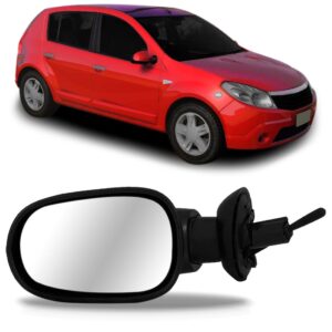 Retrovisor Logan Sandero 2007 2008 2009 2010 Com Controle Lado Esquerdo