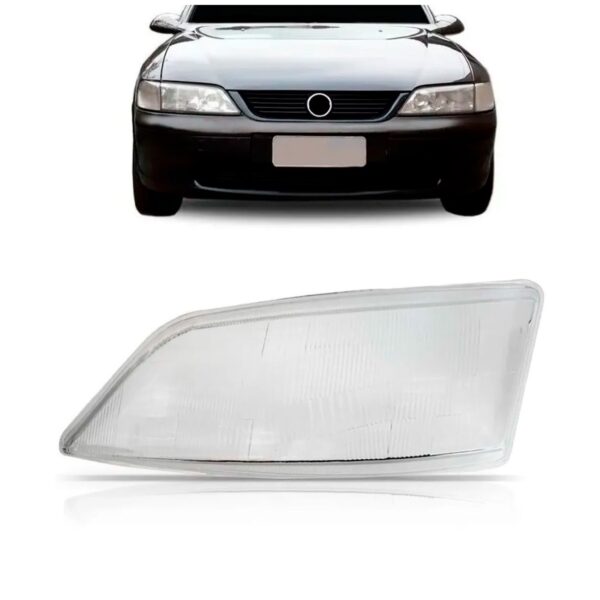 Lente Farol Vectra 1997 1998 1999 Lente Em Vidro Cor Cristal Lado Esquerdo