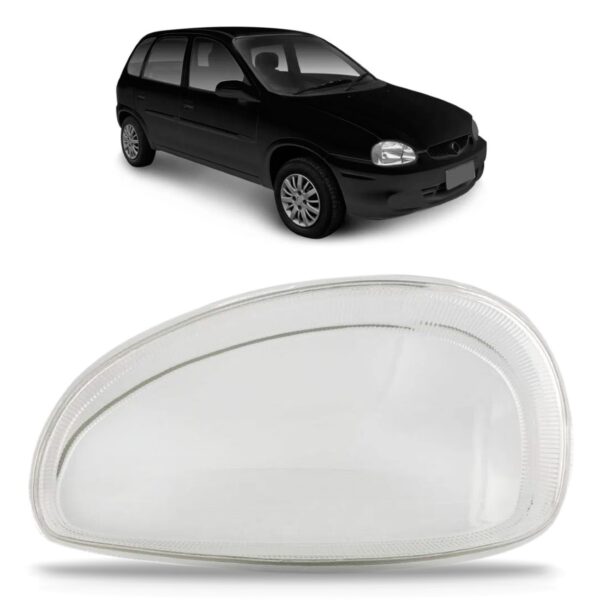 Lente Farol Corsa 2000 2001 2002 Liso Lado Esquerdo
