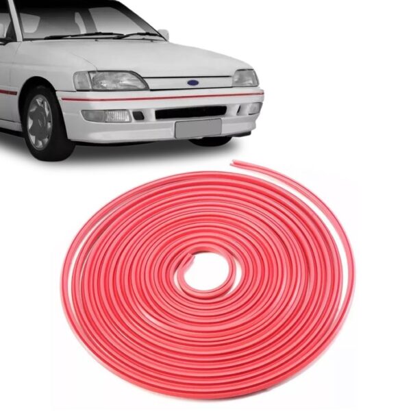 Friso Parachoque Escort 1993 Á 1996 Vermelho 50 Metros