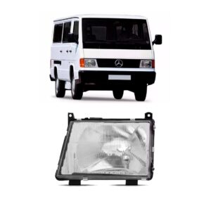 Farol Mercedes Mb 180 91 92 1993 1994 1995 Cromado 1ª Linha Esquerdo/motorista