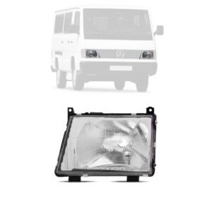 Farol Mercedes Mb 180 91 92 1993 1994 1995 Cromado 1ª Linha Esquerdo/motorista