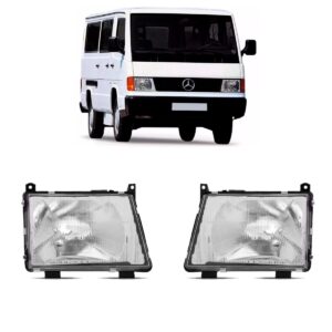 Farol Mercedes Mb 180 91 92 1993 1994 1995 Cromado 1ª Linha Esquerdo/motorista