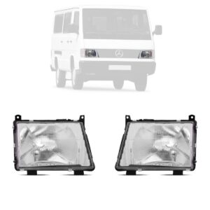 Farol Mercedes Mb 180 91 92 1993 1994 1995 Cromado 1ª Linha Esquerdo/motorista