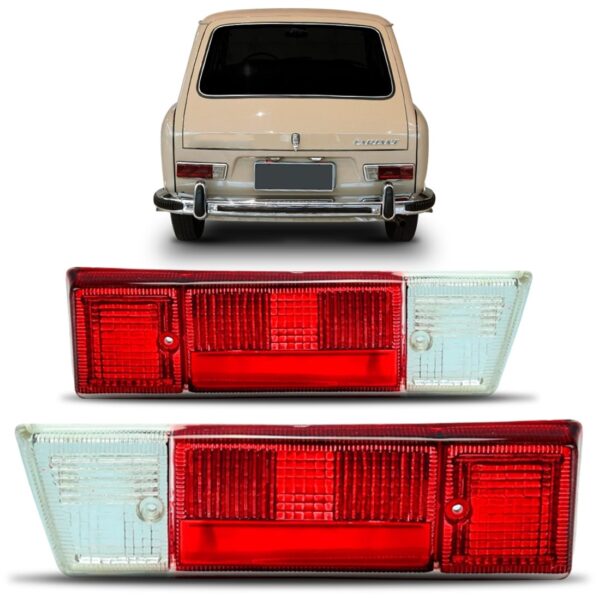 Lente Lanterna Traseira Variant 1962 A 1972 Antiga Vermelha Lado Esquerdo