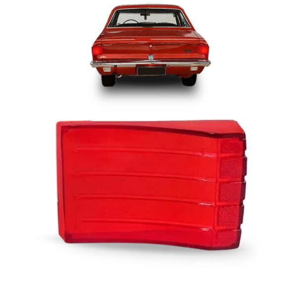 Lente Lanterna Traseira Opala 1969 70 71 72 73 74 Vermelha. Lado Direito