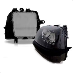 Par Farol Doblo 02 03 04 05 06 07 08 Mascara Negra Com Milha Direito E Esquerdo