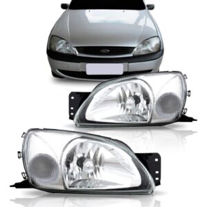 Par Farol Fiesta Courier 2000 A 2012 Sinaleira Cristal