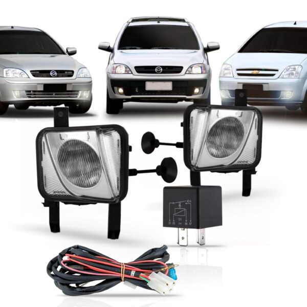 Kit Farol De Milha Corsa Meriva Montana 2002 2010 Cristal