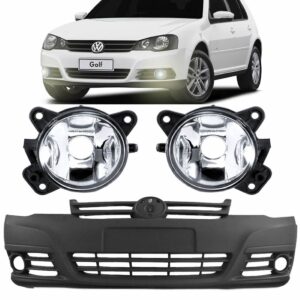 Parachoque Dianteiro Golf 08/11 + Par Farol Milha 1a Linha Preto
