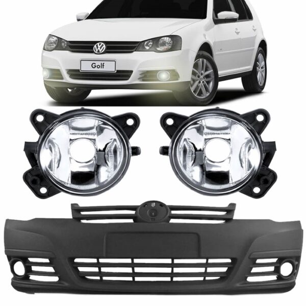 Parachoque Dianteiro Golf 08/11 + Par Farol Milha 1a Linha Preto