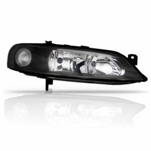 Kit Combo Vectra 2000 Par Farol Mascara Negra Grade Cromada