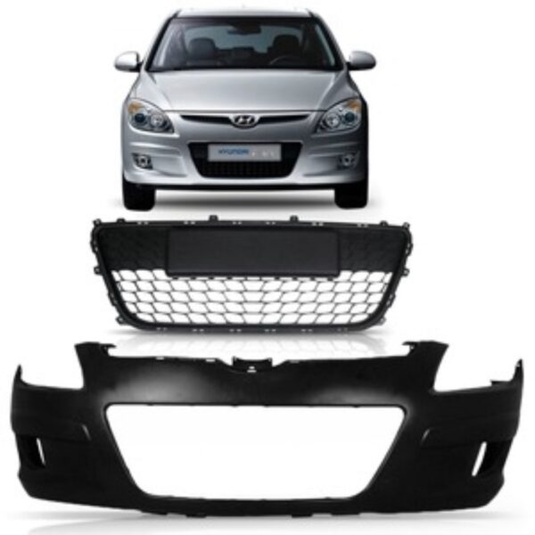 Parachoque  I30 Hyundai Completo Com Grade Central 09 Até 11 Preto