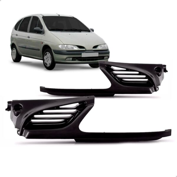 Par Tela Frontal Radiador Renault Megane Senic 97 98 99 2000 Preto