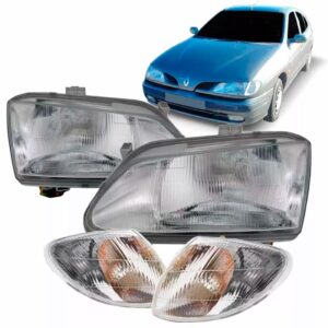 Kit Farol Scenic Megane 1996 A 1999 Com Par Sinaleiras Direito/passageiro
