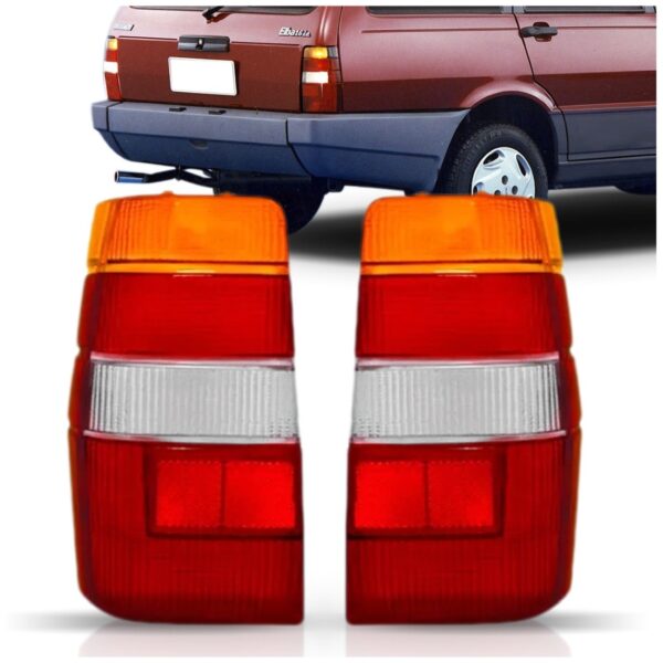 Par Sinaleira Traseira Fiorino 85/00 Elba 85/95 Tricolor Tricolor