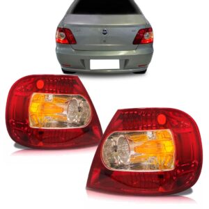 Par Sinaleira Traseira Fiat Siena 2004 2005 2006 2007 2008 Vermelho