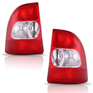 Par Sinaleira Traseira Strada Fire 2001 2002 2003 Bicolor Vermelho