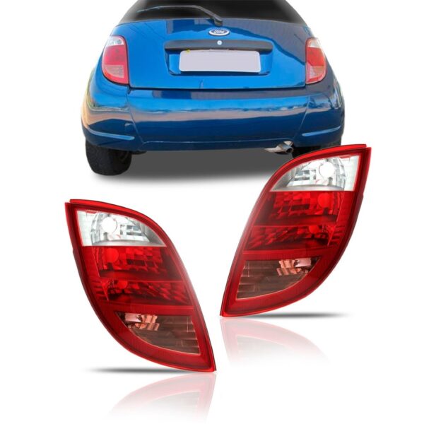 Par Sinaleira Traseira Ford Ka 2001 02 03 04 05 06 2007 Vermelho