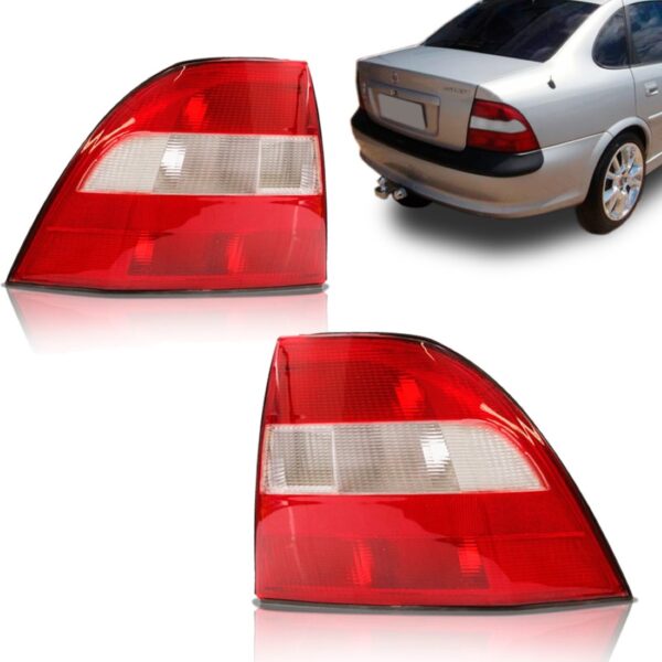 Par Sinaleira Traseira Vectra 1997 1998 1999 Bicolor Vermelho