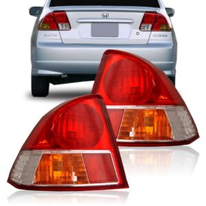 Par Sinaleira Honda Civic 2003 2004 2005 2006 Canto Externa Vermelho