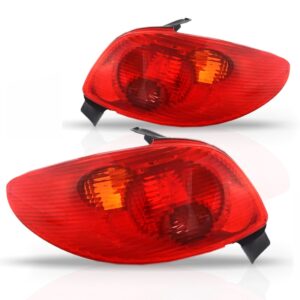 Par Lanterna Traseira Peugeot 206 2004 2005 2006 2007 2008 Vermelho