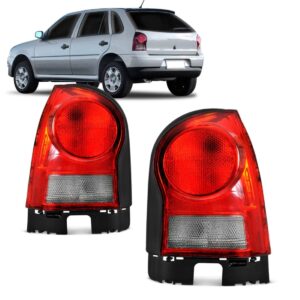 Par Lanterna Compativel Com Gol G4 Fume 2005 2006 2007 2008 Vermelho