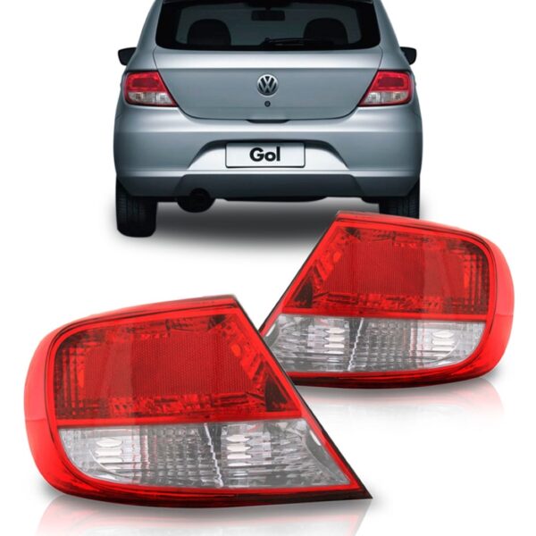 Par Lanterna Traseira Gol G5 Gv 08 09 10 11 12 Cristal Esquerdo E Direito