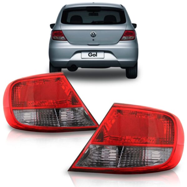 Par Sinaleira Traseira Gol G5 2008 2009 2010 2011 2012 Fumê Vermelho