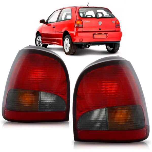 Par Sinaleira Traseira Gol Bola 95 96 97 98 99 Fumê Vermelho