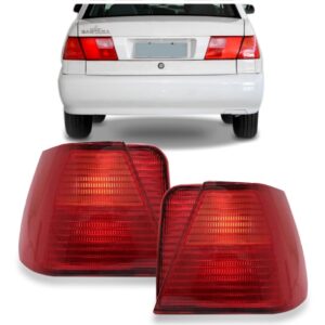 Par Sinaleira Traseira Canto Santana 1998 A 2006 Vermelho