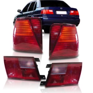 Jogo Sinaleiras Traseira Santana 98 A 00 Adptavel 91/97 Vermelho