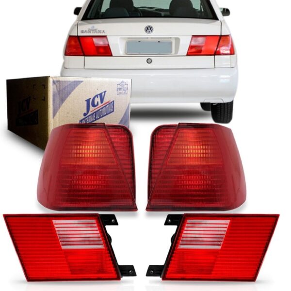 Kit Lanterna Traseira Santana 1998 A 2005 Adaptável 91 A 97 - Direito