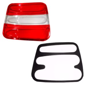 Par Lente Lanterna Traseira Brava 97 04 C/ Borracha Vedação Vermelho
