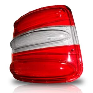 Par Lente Lanterna Traseira Brava 97 04 C/ Borracha Vedação Vermelho