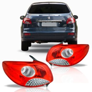 Par Lanterna 207 Sedan Passion  2009 10 11 12 2013 Vermelho