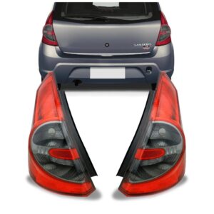 Par Lanterna Traseira Sandero 2007 2008 2009 2010 Fumê - Fumê