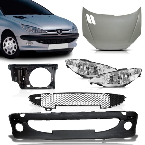 Kit Colisão Peugeot 206 Ano 2004 05 06 07 08 09 2010 Frente