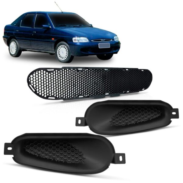 Kit Grade Escort Zetec 03 Peças Grade Inferior + Laterais