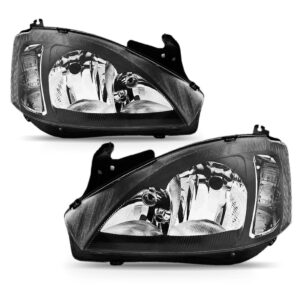 Par Farol Máscara Negra Corsa Hatch Sedan 03 A 12 Montana 03 Direito E Esquerdo