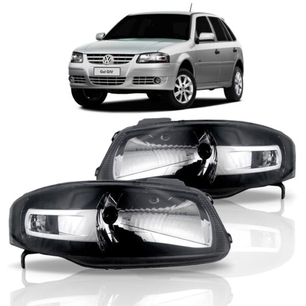 Par Farol Gol G4 Power Parati Saveiro 2003 A 2009 Fume Direito E Esquerdo