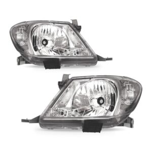 Par Farol Hilux Srv 2009 2010 2011 Foco Simples Cromado - Direito E Esquerdo