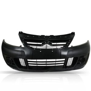 Parachoque C3 + Friso Cromado 2008 A 2012 S/ Furo Milha Preto