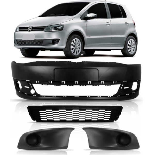 Parachoque Fox 2010 2011 Grade  + Molduras S/ Furo Carrara Carrara