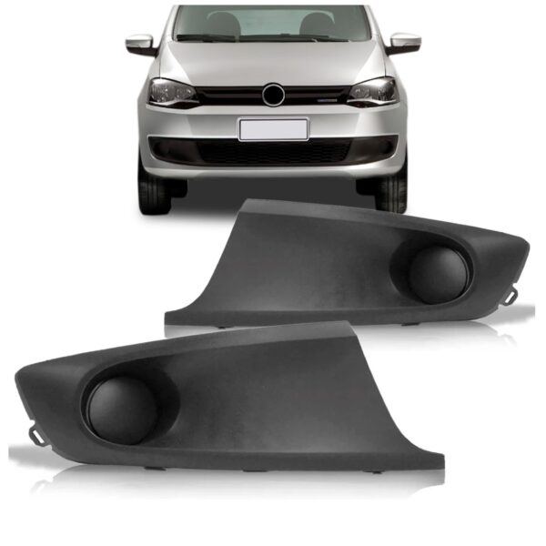 Par Moldura Milha Fox/space Fox 2010 2011 2012 Sem Furo Preto