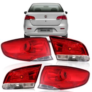 Kit Sinaleira Siena G4 2009 A 2012 Canto E Tampa Vermelho