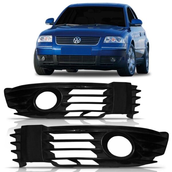 Par Grade Do Farol De Milha Passat Alemão 2001 02 03 04 2005 Preto